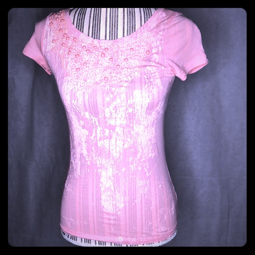J. Crew Coral/Pink T-shirt